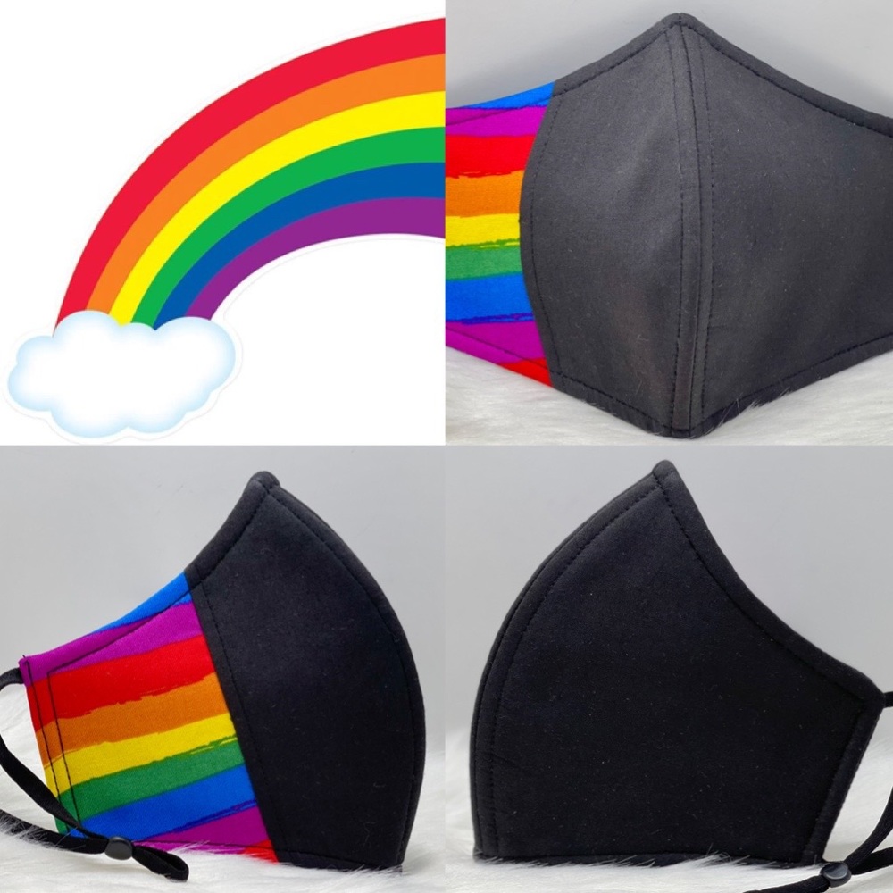 Rainbow Pride designer adult mask